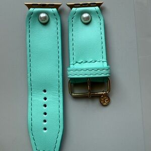 Mint Green Watch Band with Gold Accents